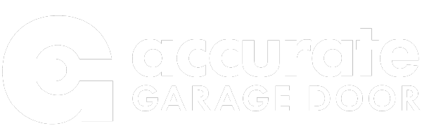 Accurate Garage Doors Horizontal White Logo